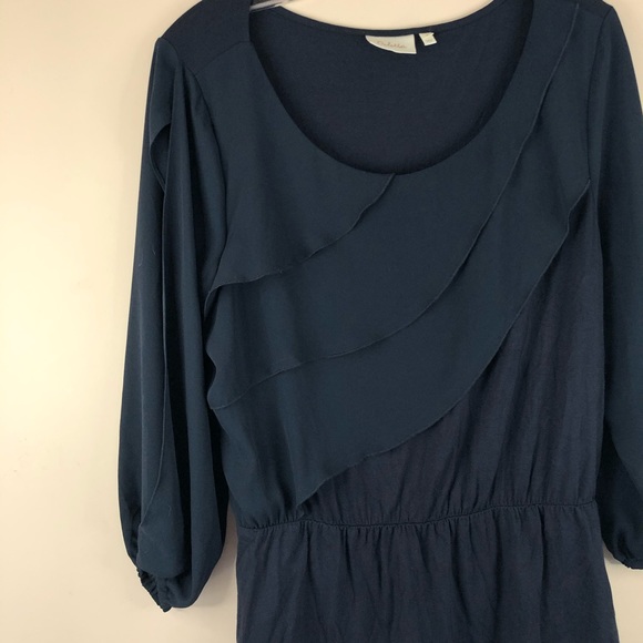DELETTA by ANTHROPOLOGIE 🧳Sz M open sleeve blouse - Picture 3 of 5